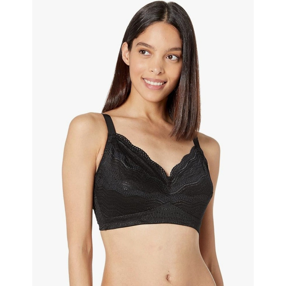 Cosabella Dolce Curvy Bralette Black Lace Wireless Full Bust Size M
